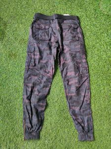 Red Camel Camo Cargo Pants with Belt