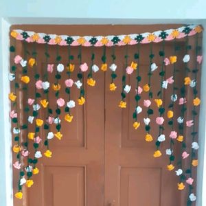 Crochet Floral Doorway Curtain