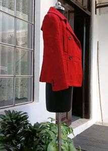 Red Pea Coat - Stylish Outerwear