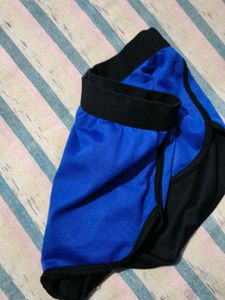Blue &amp; Black Workout Shorts