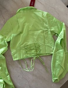 Green Crop Top