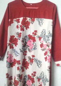 Cute red Floral kurta🐳❤️