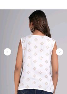 Myntra Keylock Printed Cotton Top