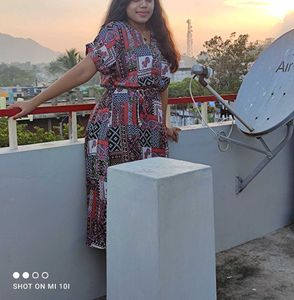 Patterned Midi Dress