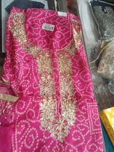 Pink Bandhani Salwar Kameez