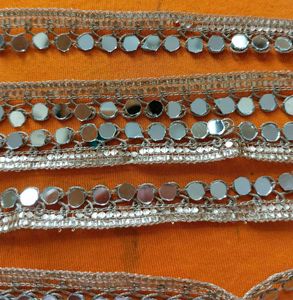Mirror Embellished Lace New 10 meters
