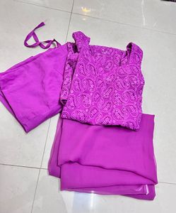 Readymade Chikenkari Kurta Set Dm To Order