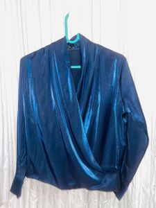 Plus Surplice Neck Blouse