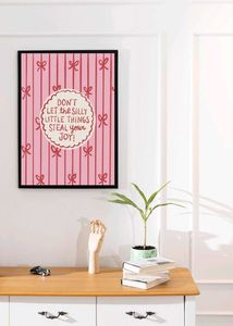 Motivational pink coqqutte bow Wall Art
