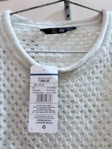 beige Knit Long Sleeve Top