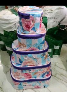 Floral Print Cosmetic Organizer Set
