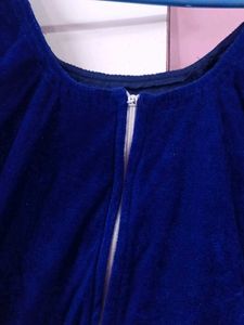 Elegant Blue &amp; White Gown