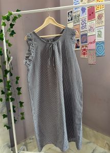 Plaid Linen Cotton Dress