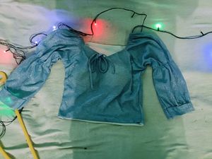 Sparkly Blue Crop Top