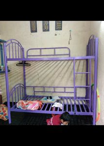 Swing Metal Bunk Bed Heavy Duty Frame Purple
