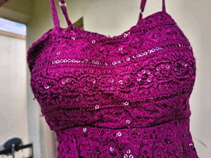 Burgundy Peplum Top