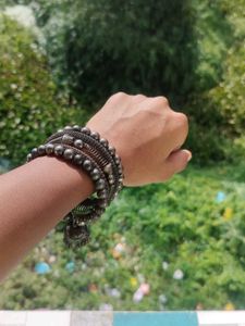 Oxidized Silver Bracelet