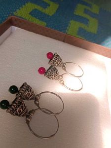 Hoop Jhumka Earrings Set