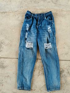 Sassafras Ripped Mom Jeans
