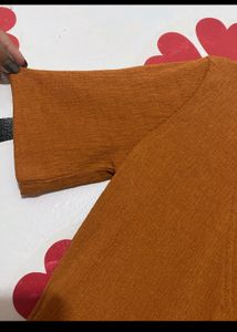 Zara Orange Aline Crop Top