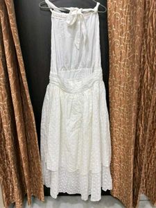 Urbanic Backless White Tiered Dress | 38