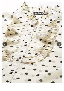 Polka Dot Ruffle Blouse