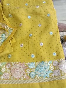 Yellow Embroidered Salwar Kameez