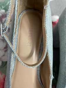 Forever 21 Denim Ankle Strap Heels