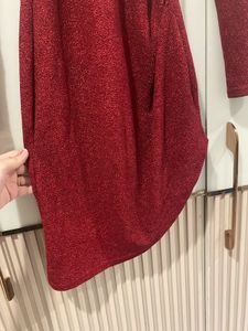 Women Bodycon Shimmer Red Dress