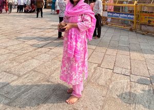 Pink Floral Salwar Kameez