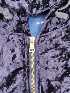 Navy Blue Velvet Hoodie