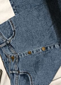 Vintage Denim Button-Down Maxi Skirt