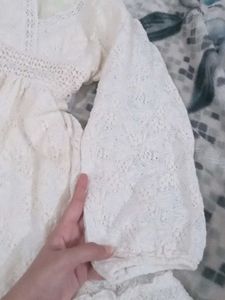 Zara Off White Mini Dress