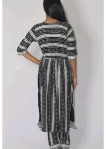 Elegant Black Printed Kurta Set