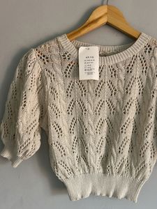 Crochet Puff Sleeve Top