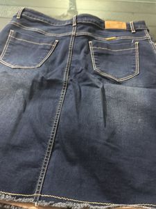 Strcheble Denim Mini Skirt..