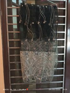 Black Embroidered Plazo Kurta Set