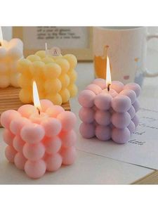 Pack Of 2 Bubble Candle (White And Blue Colour)