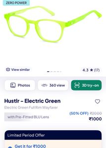 Lenskart Hustlr-Electric Green Sealpack Unopened
