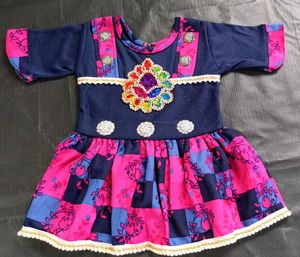 Traditional Style Baby Frock with Embellishments