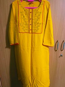 Mustard Yellow Kurti For Sale