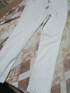 Polka Dot White Jeans