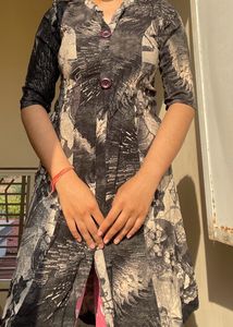 Slit Black Kurti