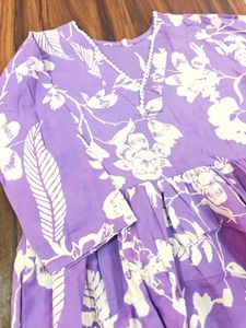Floral Anarkali Short Kurti