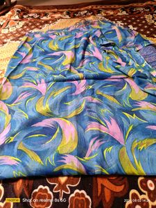 Blue Floral Saree