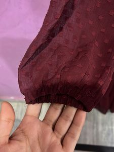 Burgundy Tiered Midi Dress