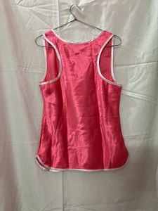 Pink Satin Pajama Set