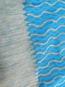 Blue Net Saree