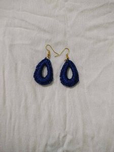 Handmade Crochet Teardrop Earrings
