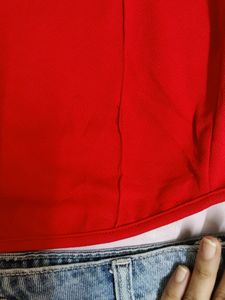 Red Corset-Like Top